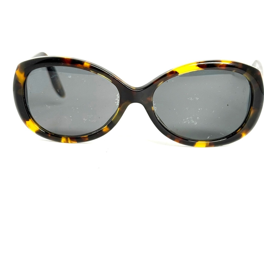 Ralph Lauren RL 8056 Tortoise Shell Oval Sunglasses Havana Silver Logo Italy
